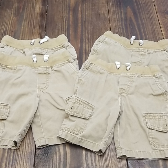 Cat & Jack Khaki Uniform Cargo Shorts Bundle 3T - Picture 1 of 7